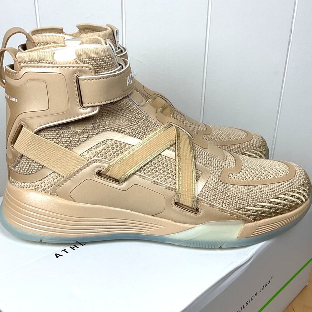 NIB APL Athletic Propulsion Labs Unisex Super Future Hi Tops in Champagne Size 9